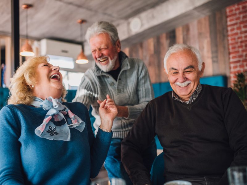 Elders laughing