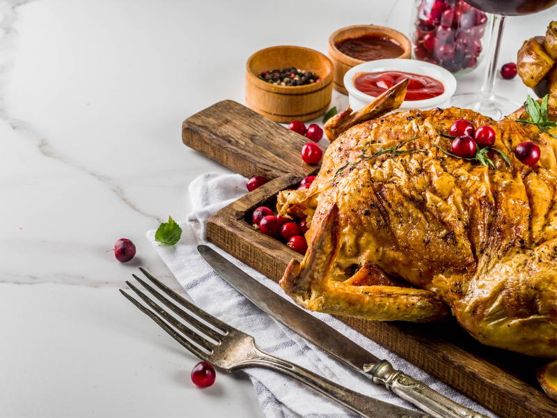 baked chicken and cranberries