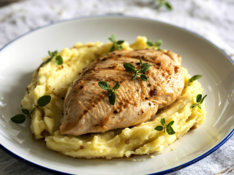 Mashed Cauliflower & Grilled Chicken