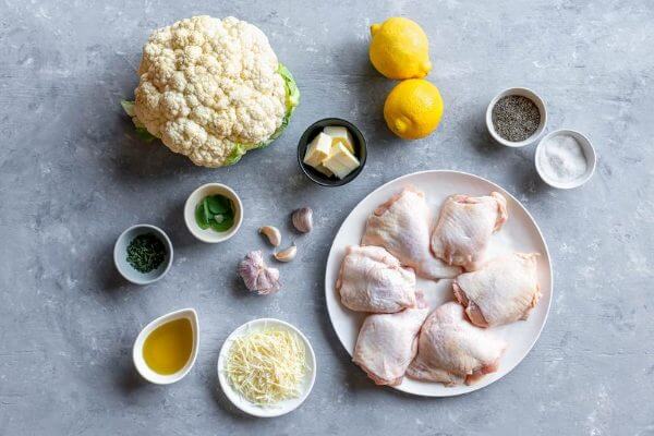 Mashed Cauliflower & Grilled Chicken ingredients