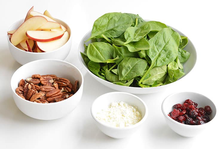 Cranberry Apple Salad with Spinach
