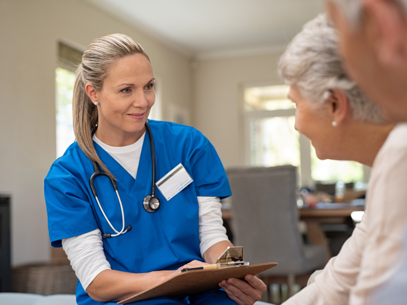 caregiver and seniors