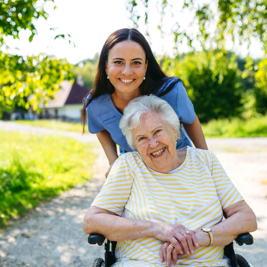 caregiver and senior