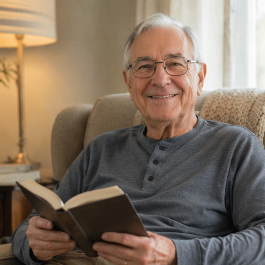 a senior maintaining daily routine at home with Idealcaregivers4u