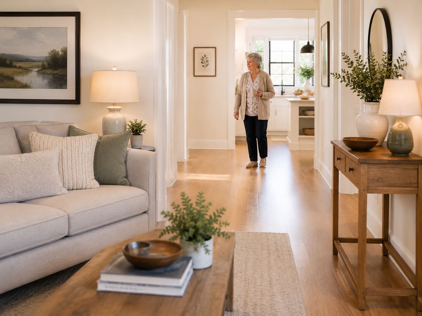 Charming warm-toned living space